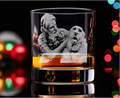 Personalized Photo Whiskey Glass - Gift for Dad